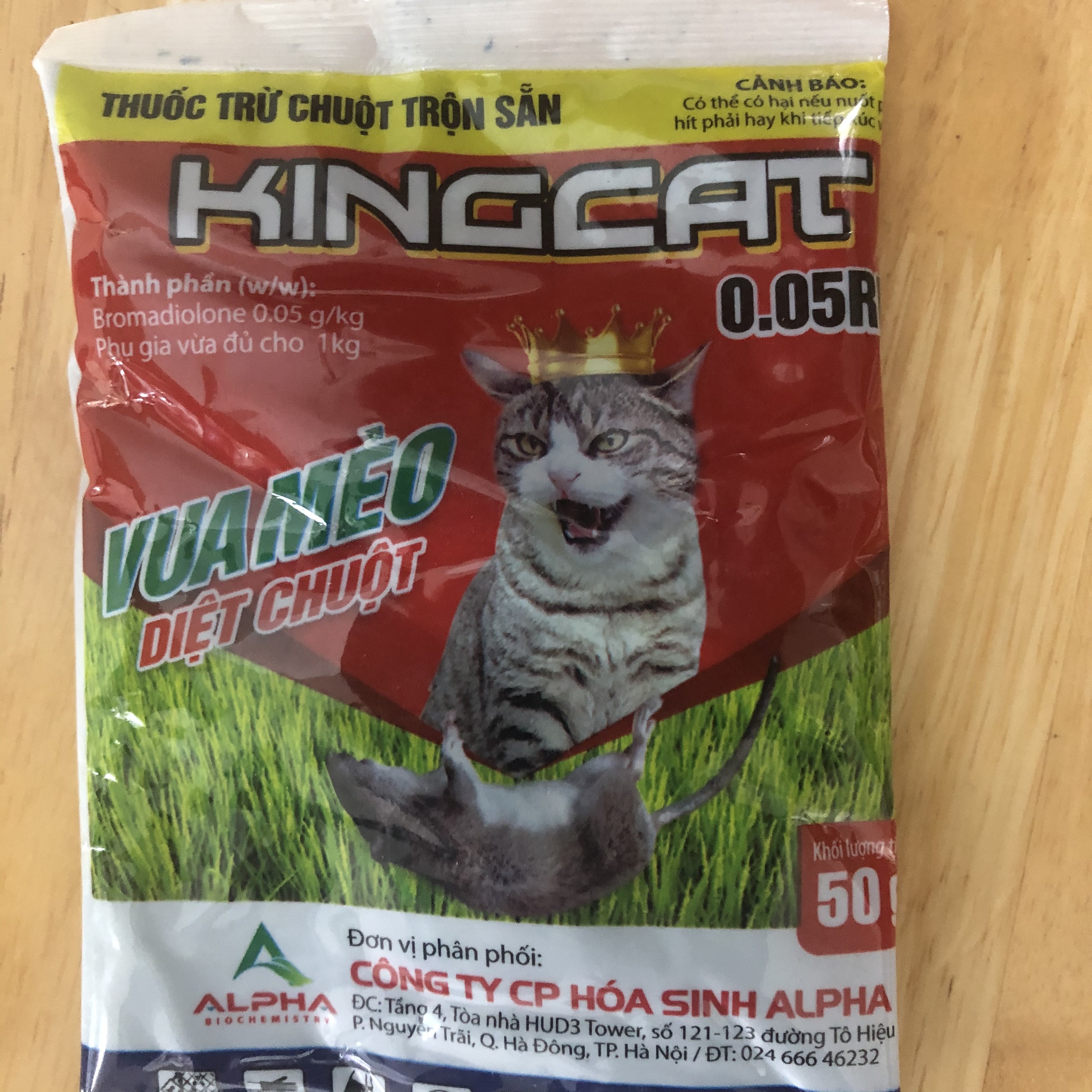Thuốc diệt chuột sinh học dạng hạt thóc, - KingCat 50g - chuột ăn chết sau 3 ngày, hiệu quả 100%, Bả diệt chuột an toàn và thân thiện môi trường