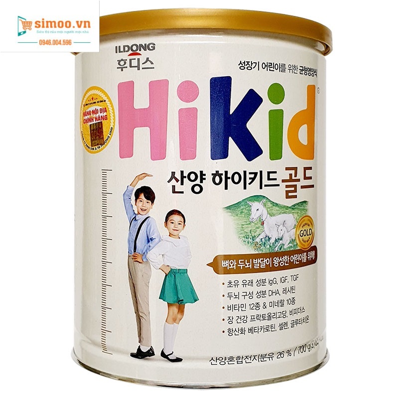 Sữa Hikid dê Hàn Quốc
