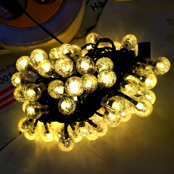 Đèn led, đèn dây trang trí bi bọt, dây dài 10m, 9 chế độ nháy, trang trí tết, trang trí phòng ngủ cực đẹp mắt GD202