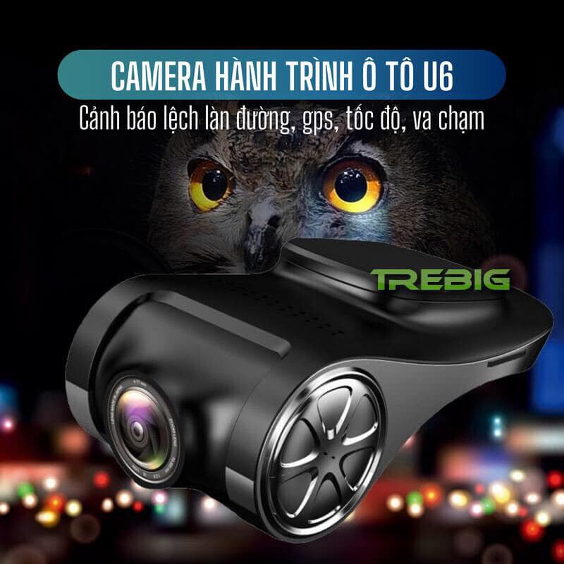 Camera hành trình ô tô u6 1080p full hd - camera có adas, cảnh báo va chạm