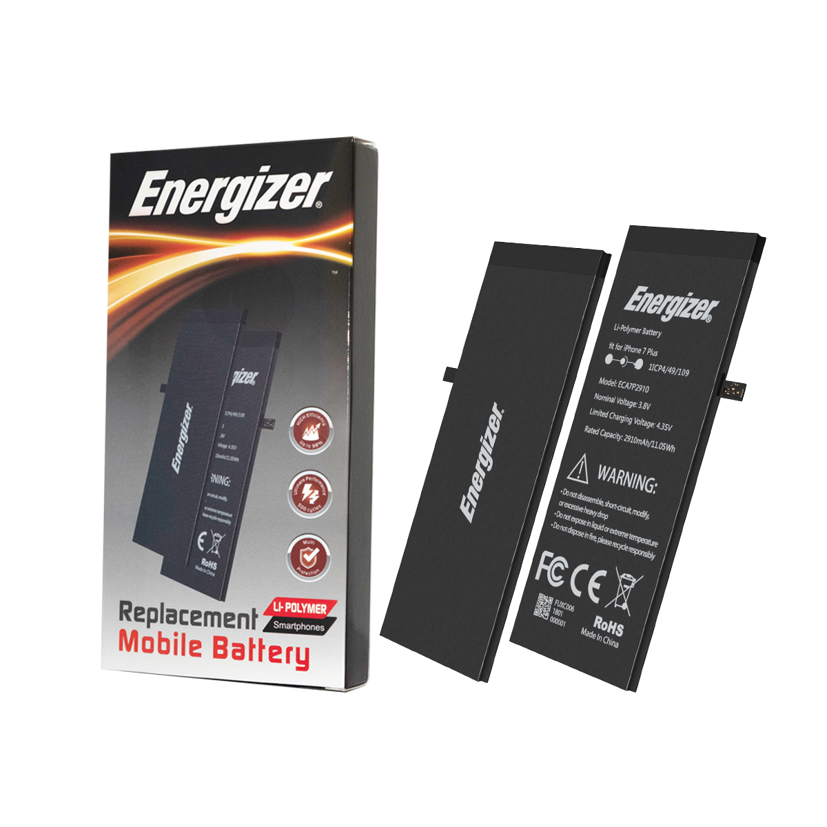 Pin Energizer 2691mAh cho iPhone 8 Plus-ECA8P2691P - Hàng chính hãng, Bảo hành 12 tháng 1 đổi 1