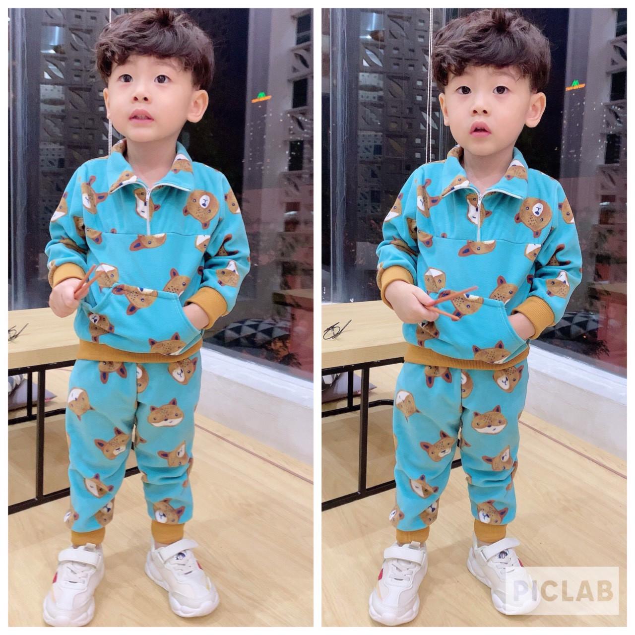 Bộ nỉ xuất dư siêu xinh cho bé trai