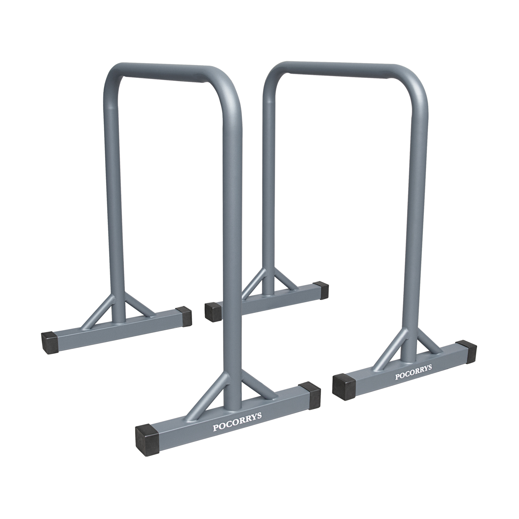 Xà kép Parallettes Dip cao 90cm, Pocorrys PAD-02, Màu ghi nhám