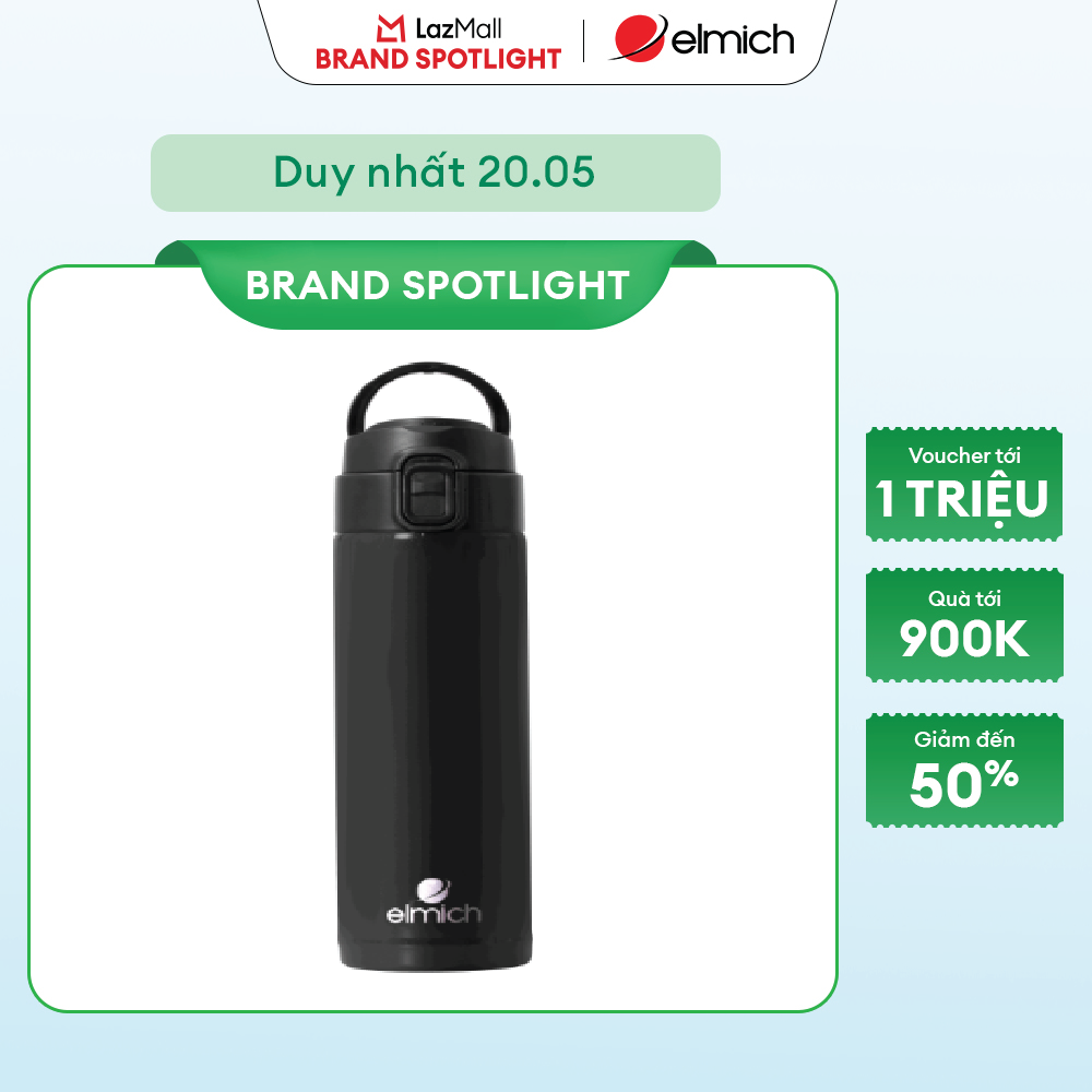 (MEGA 6.6)Bình giữ nhiệt inox 304 Elmich EL8347 dung tích 480ml