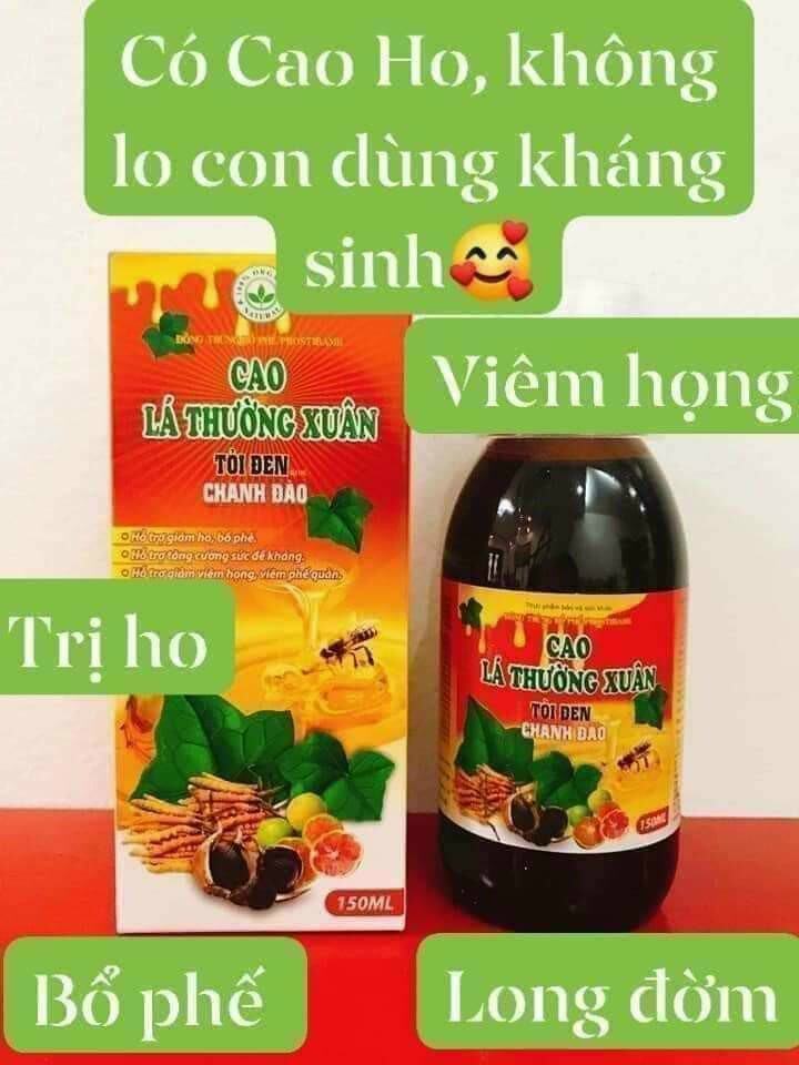 Combo 10c cao lá thường xuân tỏi đen chanh đào