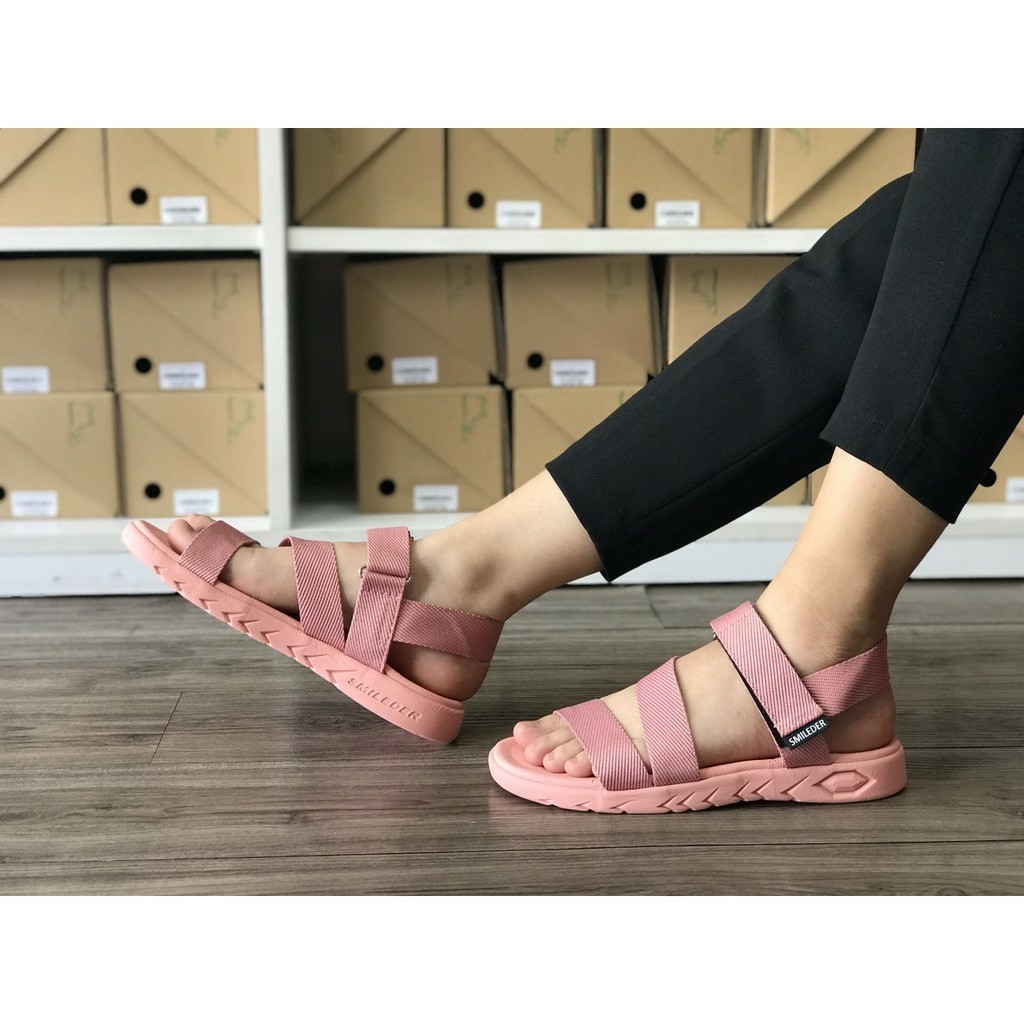 Giày Sandal Smilider Hồng Nữ, Giày Dép Sandal Hồng, Giày Đi Học Nữ