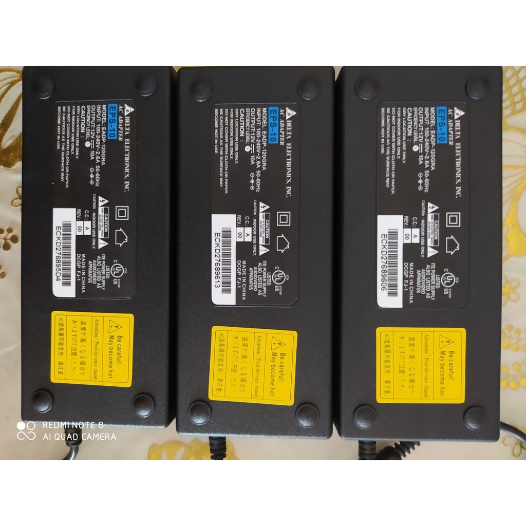 Adapter nguồn DELTA 12V 10A loại xịn dành cho camera