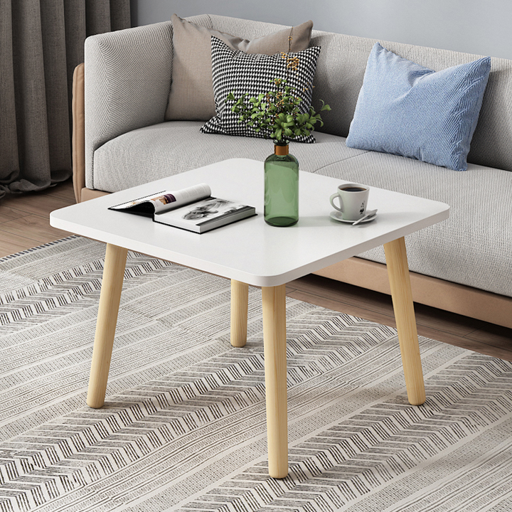 Bàn trà sofa chân gỗ sồi, Bàn trà decor kê góc tường thiên hướng Nhật Bản đẹp mắt, KT mặt bàn 40*40cm hoặc 60*60cm