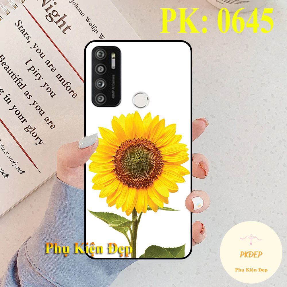 [HCM]Ốp lưng Vsmart Live 4 dẻo đen in hình hoa hướng dương