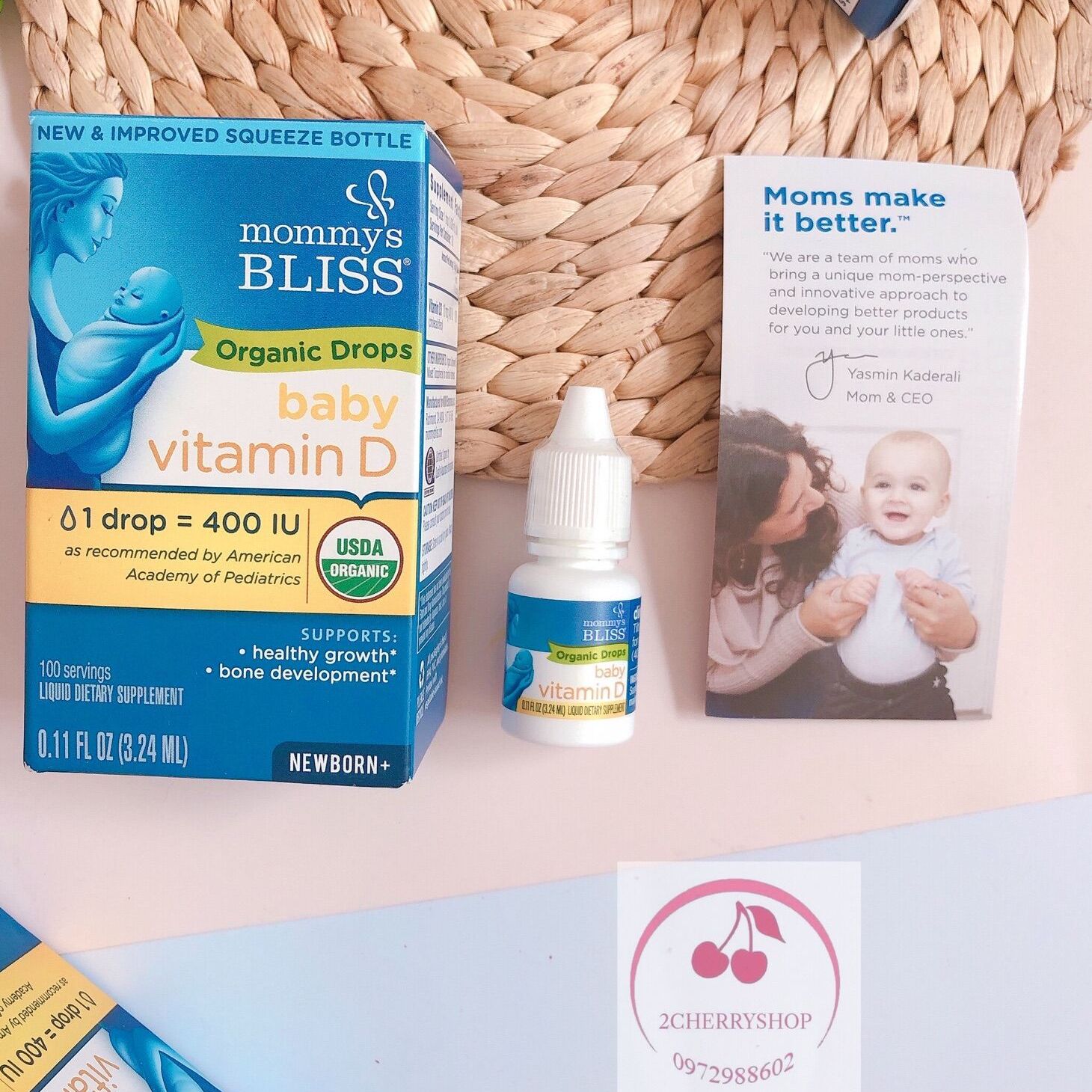 Vitamin d mommy bliss drops 400iu date 1/24