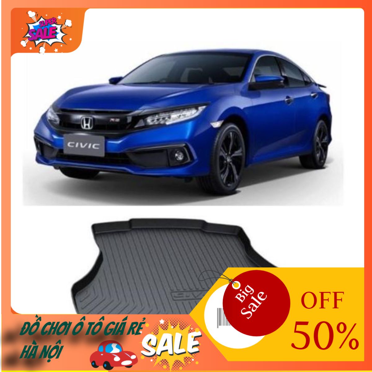 LÓT CỐP NHỰA CAO CẤP THEO XE HONDA CIVIC