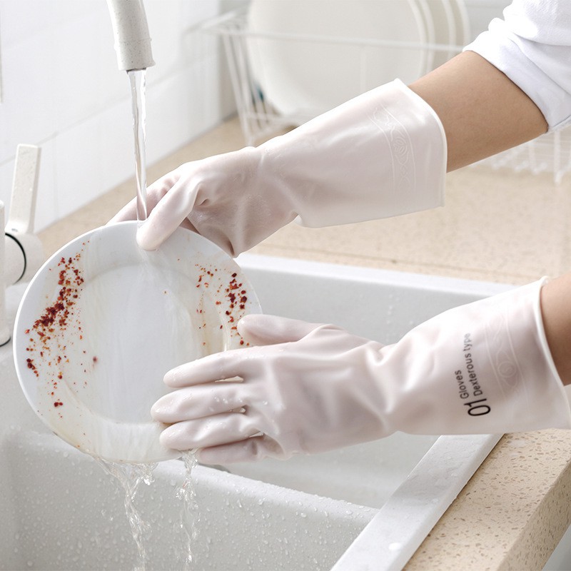 (HCM) Găng Tay Con Hươu Bằng Silicone Dẻo Siêu Dai Găng Cao Su Rửa Chén Bát Nhà Bếp Tiện Dụng