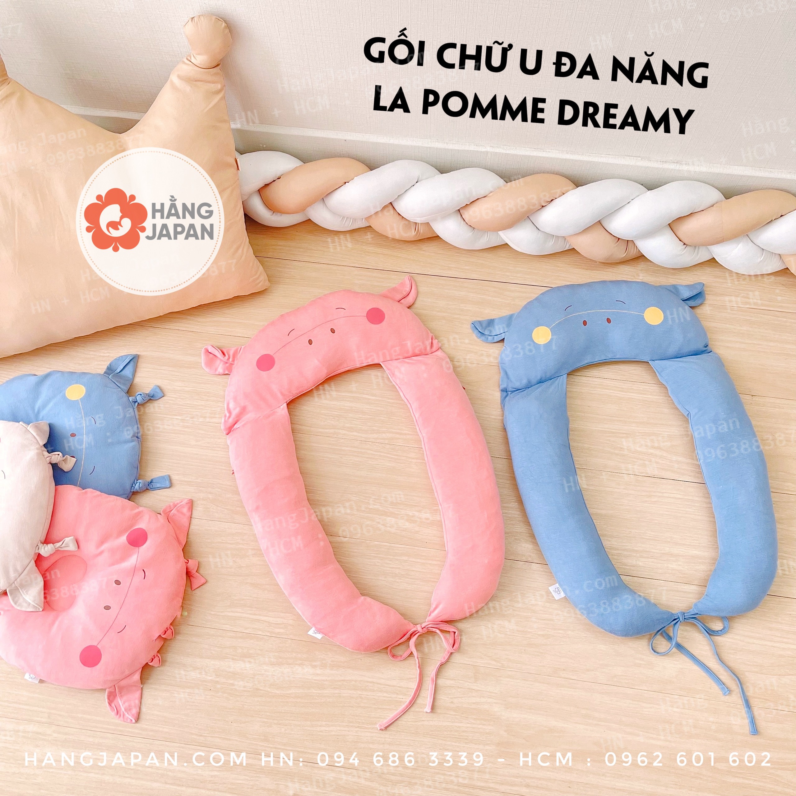 Gối chữ u đa năng la dreamy cho bé