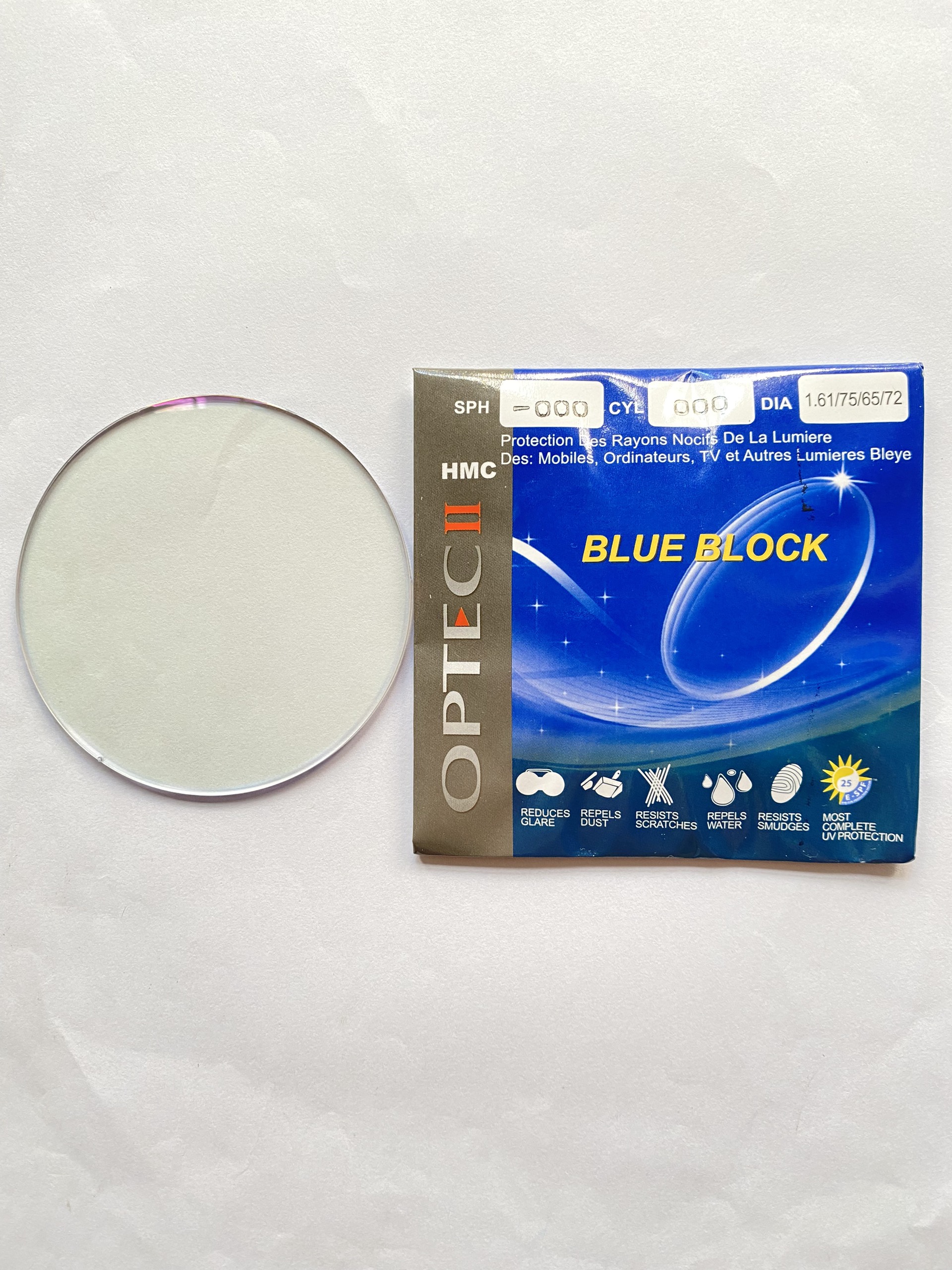 Tròng Kính cận Blue block1 .61 chống ánh sáng xanh, mỏng hơn 30%