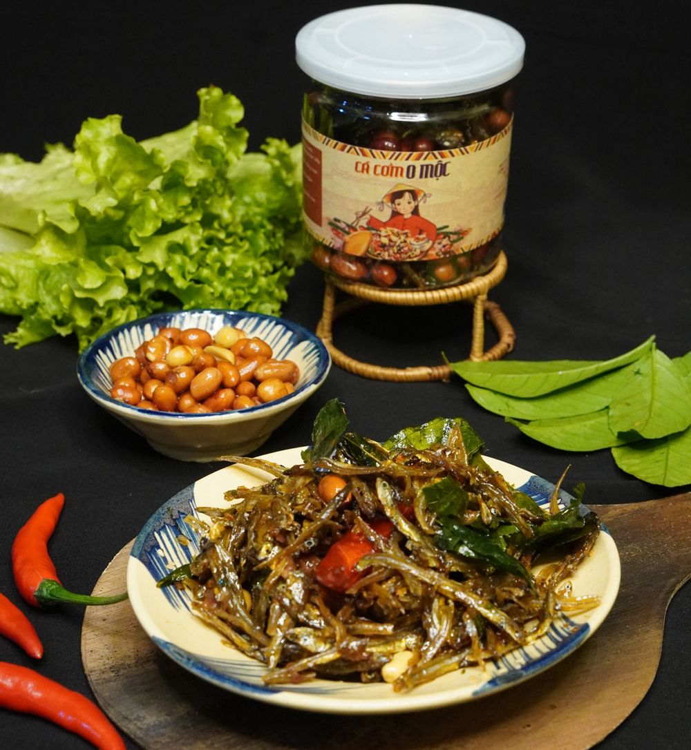 Cá cơm rim lá chanh mộc truly huế -150gram