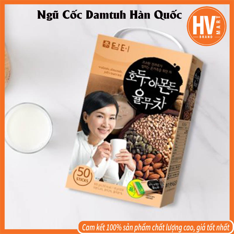 [Hàng Nội Địa] Bột Ngũ Cốc Damtuh Hàn Quốc 50 gói. Ngon Bổ Dưỡng. 호두 아몬드 율무차 Hvmart