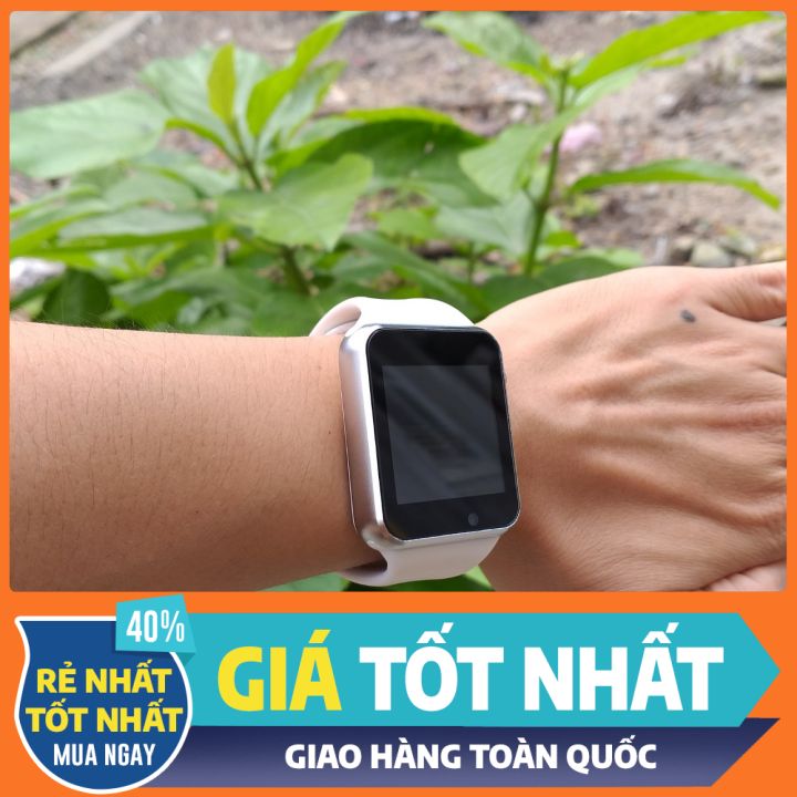 Đồng hồ thông minh A6 Plus lắp sim nghe gọi nhắn tin như điện thoại. Kiểu dáng Apple Watch giá rẻ chất lượng. Phù hợp mọi lứa tuổi giới tính nam nữ trẻ em. Bảo hành 12 tháng