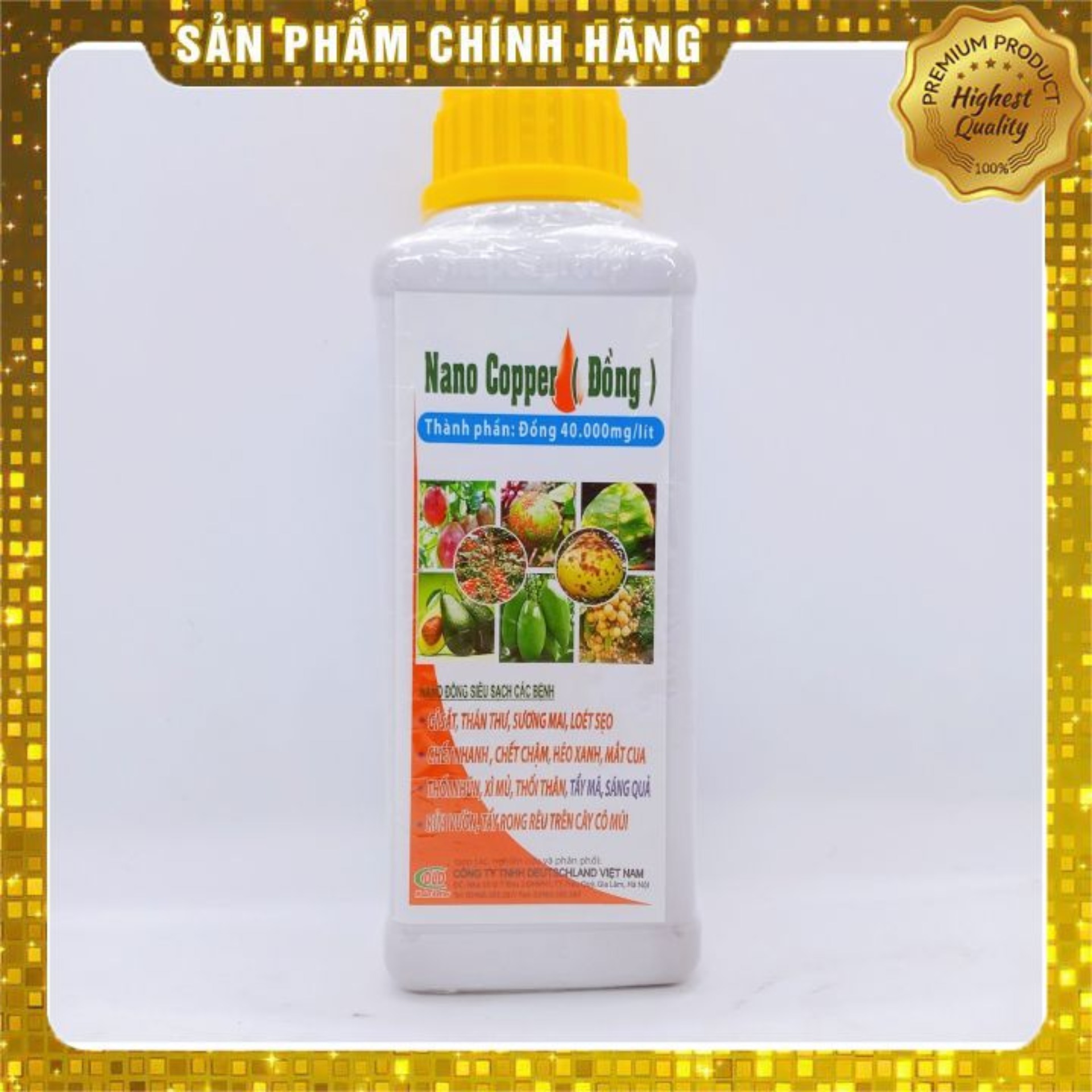 Thuốc Trừ Bệnh Nano Đồng Copper 480ml Phòng Trừ Các Bệnh Gỉ Sắt, Thán Thư, Sương Mai, Thối Thân, Tẩy Mã, Sáng Quả, Tẩy Rong Rêu Trên Cây Ăn Quả