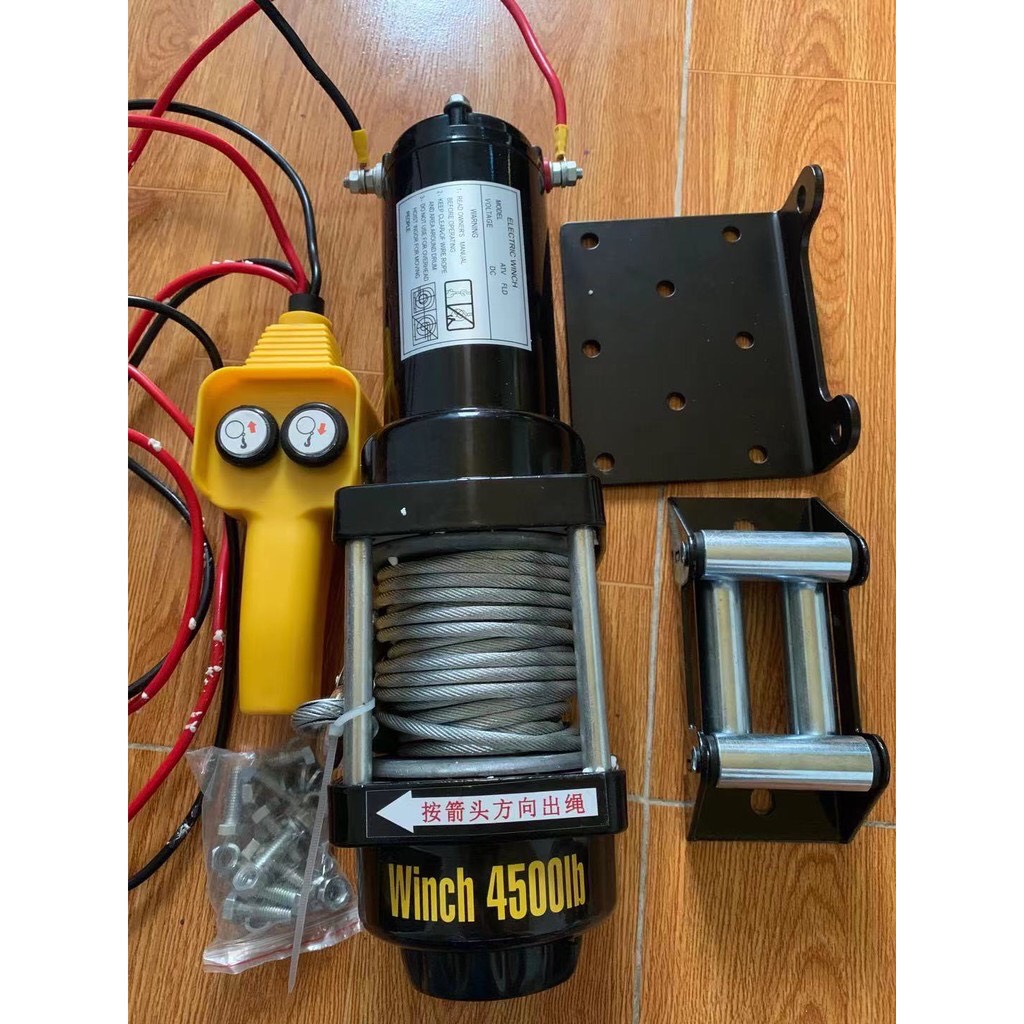 Tời điện 12v ắc quy 4500ibs