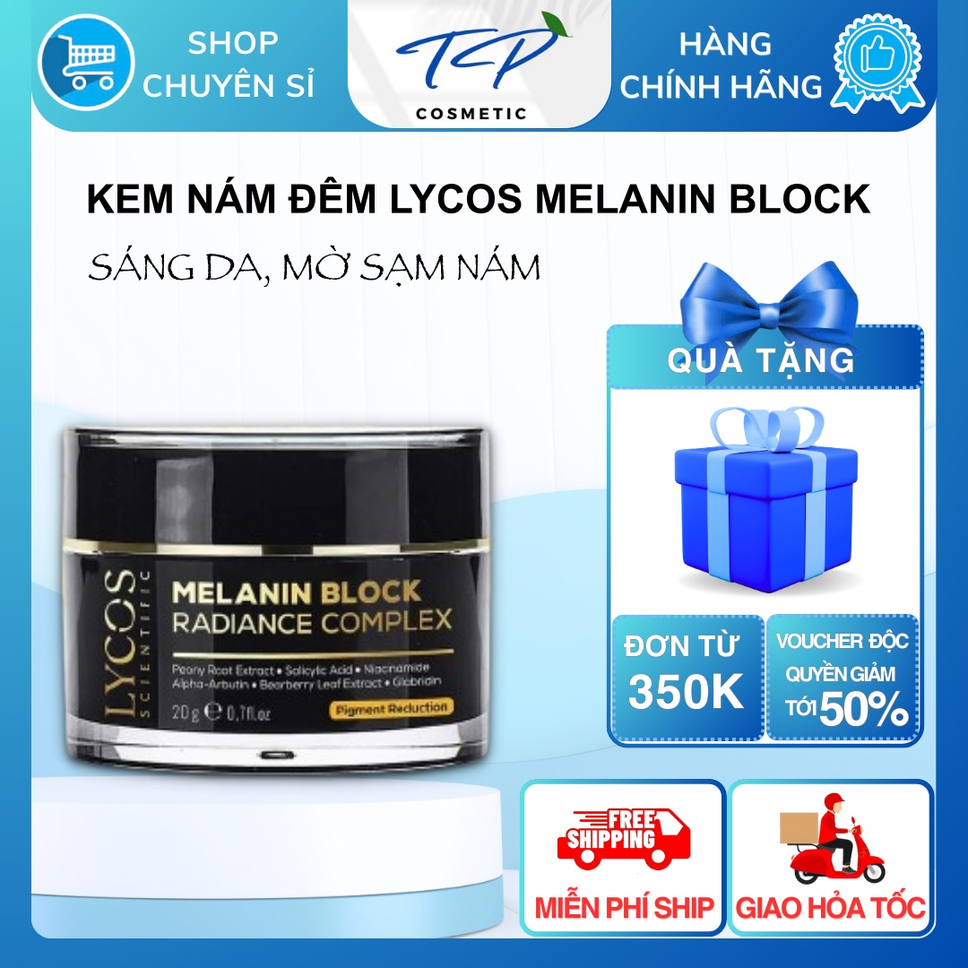 Kem Nám Đêm MELANIN BLOCK LYCOS, Kem Nám Lycos: giảm thâm nám tàn nhang, dưỡng trắng da