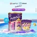 Lon sữa bột Pediasure B/A hương vani 1.6kg Tặng 4 Gói Sachet Pediasure