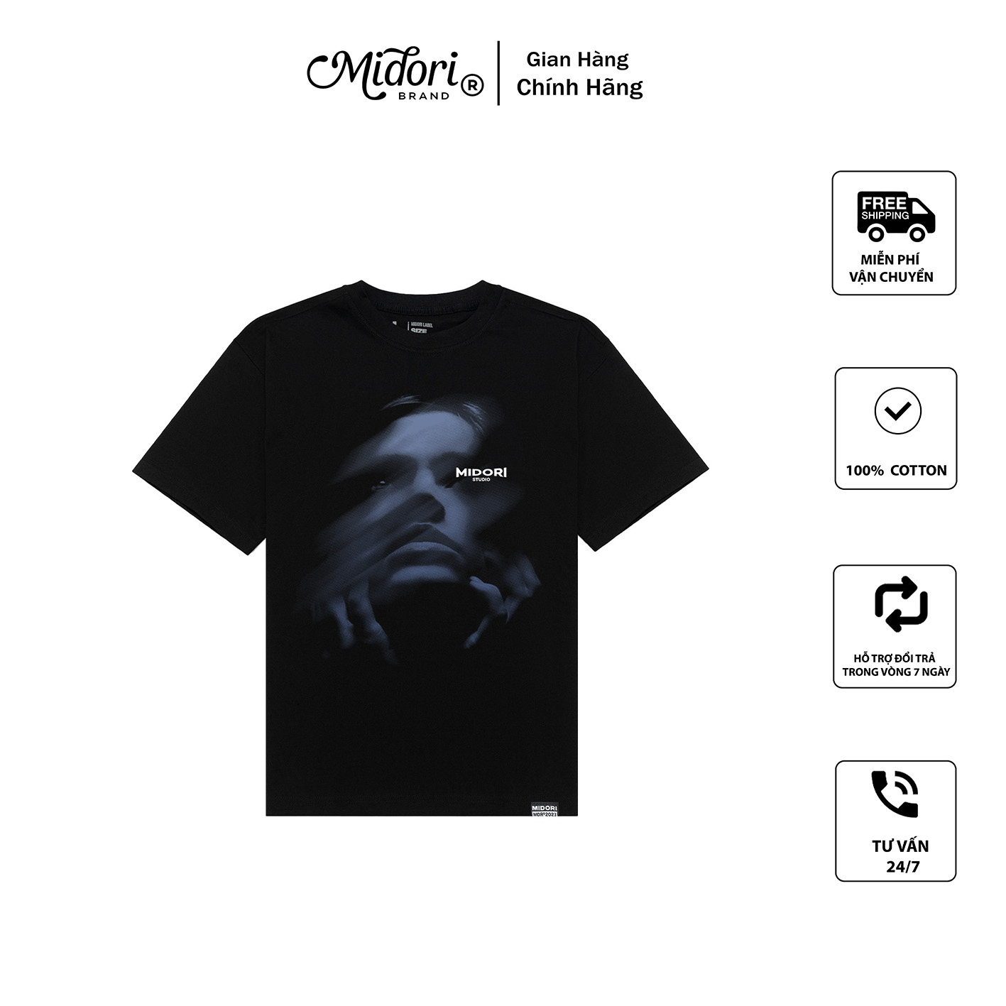 Áo thun form rộng tay lỡ unisex phông nam nữ face trame | local brand niche lux