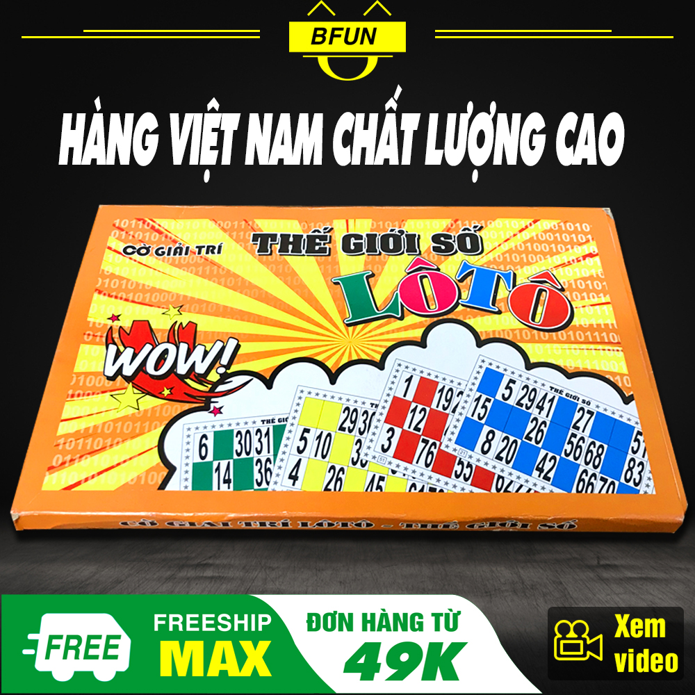 Bộ Cờ Lô Tô 90 Số HỘP GIẤY - Bộ Đồ Chơi Loto Cao Cấp Giá Sỉ 16 Vé Dò Cao Cấp - Cờ Giải Trí  Boardgame - Đồ Chơi Trẻ Em BFUN