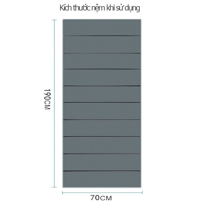 Nệm gấp ngủ trưa văn phòng, đệm cá nhân gấp gọn 1 người nằm, nệm cho sinh viên ở ký túc xá hoặc phòng trọ, mang theo khi đi du lịch cắm trại phượt