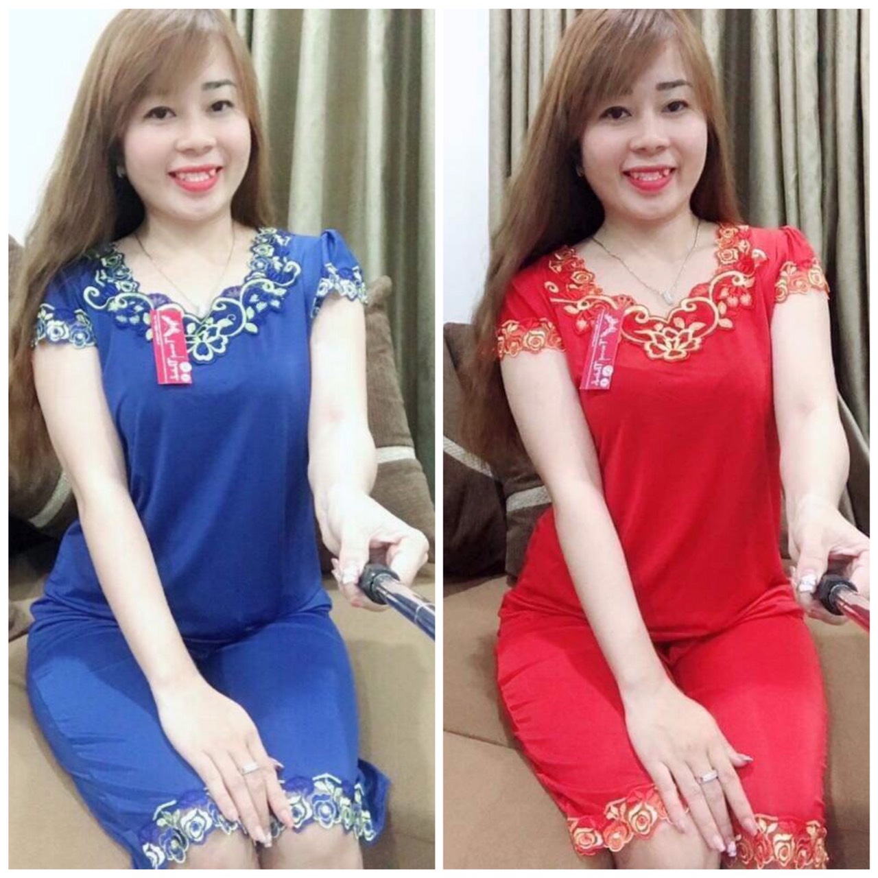 Đồ bộ lửng thun lạnh mặc nhà cực mát Bộ mặc nhàBộ lửng tay con