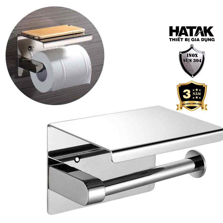 Hộp đựng giấy vệ sinh inox 304,hộp giấy để điện thoại,hộp giấy bồn cầu inox, HATAK HA-KG03