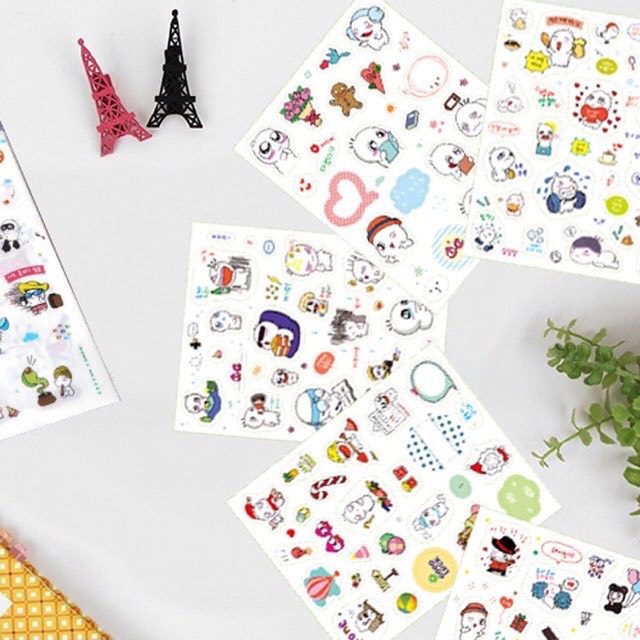 Bộ 6 sticker dán Syung