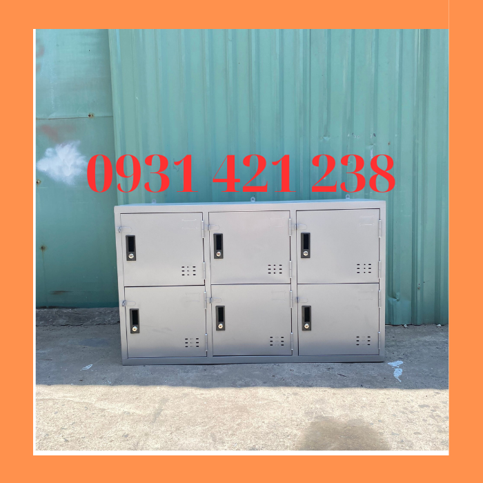 TỦ TREO TƯỜNG-TỦ LOCKER SẮT CÓ MÓC TREO TƯỜNG-TỦ BẾP TREO TƯỜNG 6 NGĂN SẮT SƠN TĨNH ĐIỆN CỨNG CÁP BỀ