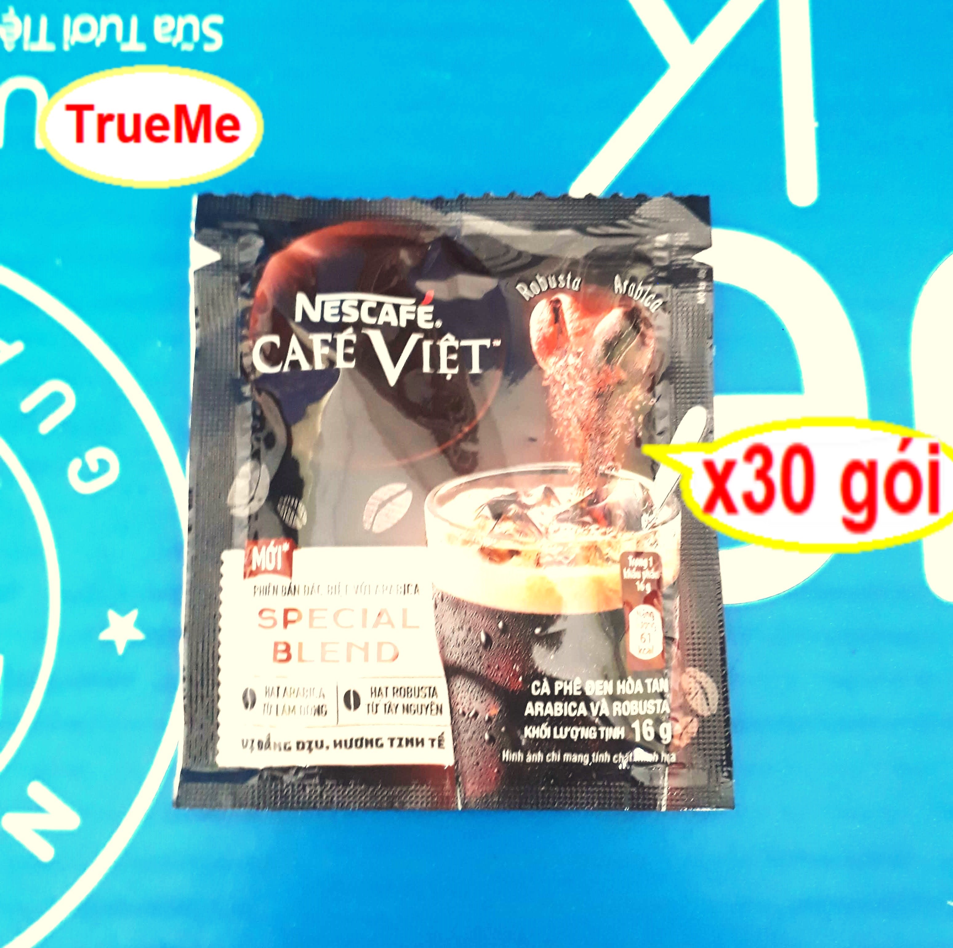 Cafe Việt Đen Đá 30 gói x 16g, phiên bản đặc biệt- Ca Phê Đen Đá