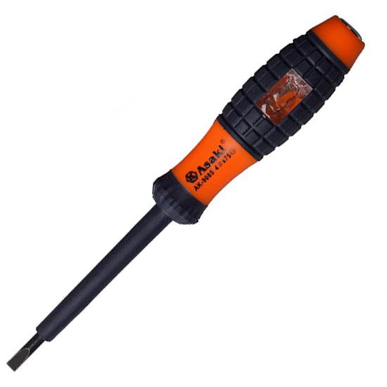 Tua vít cách điện & thử điện 5x100mm dẹp asaki ak-9087