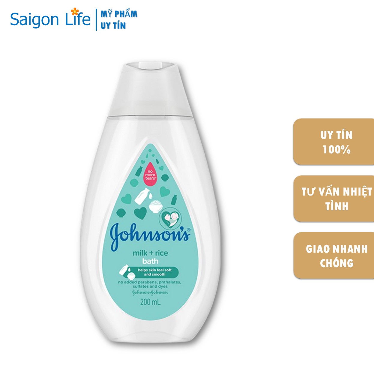 Sữa tắm Johnson's chiết xuất từ Sữa và Gạo 200ml