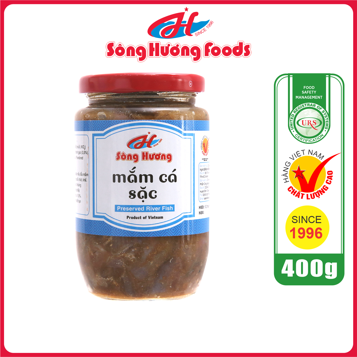 Mắm Cá Sặc Sông Hương Foods Hũ 400g - Nấu lẩu mắm , Chưng trứng , mắm chưng, bún