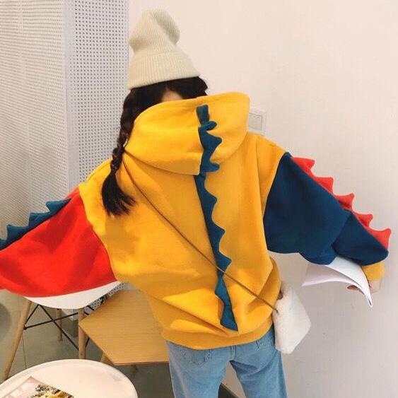 Quỳnh Chi Luxury ÁO KHOÁC NỈ HOODIE 2 LỚP SIÊU DÀY KHỦNG LONG CỰC NGẦU