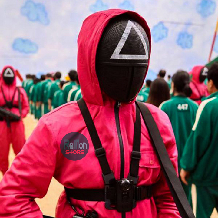 (Squid Game) Dây đeo ngực cho camera Gopro Insta360 Điện thoại cos lính Trò Chơi Bạch Tuộc cosplay Halloween