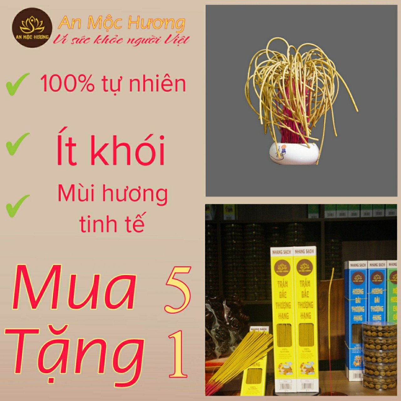 Nhang Trầm Bắc- An Mộc Hương, nhang thơm nguyên liệu tự nhiên, nhang cuộn tàn đẹp, Nhang trầm cao cấp