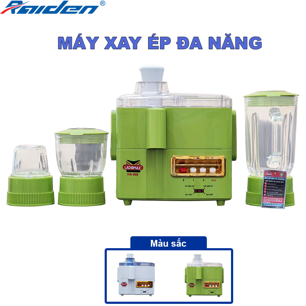 Máy xay ép đa năng 650W Ladomax HA-968 ép nước trái cây, xay sinh tố, xay thịt cá và gia vị đa năng