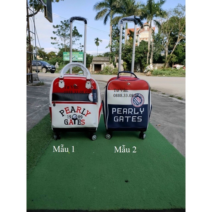 Túi đựng quần áo và giày golf nữ Pearly gates có bánh xe da PU cao cấp