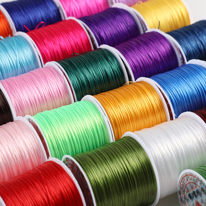 1 cuộn dây cước thun lụa nhiều màu co giãn loại 1 xỏ chuỗi làm vòng đeo tay handmade trang sức thắt vòng đồ thủ công
