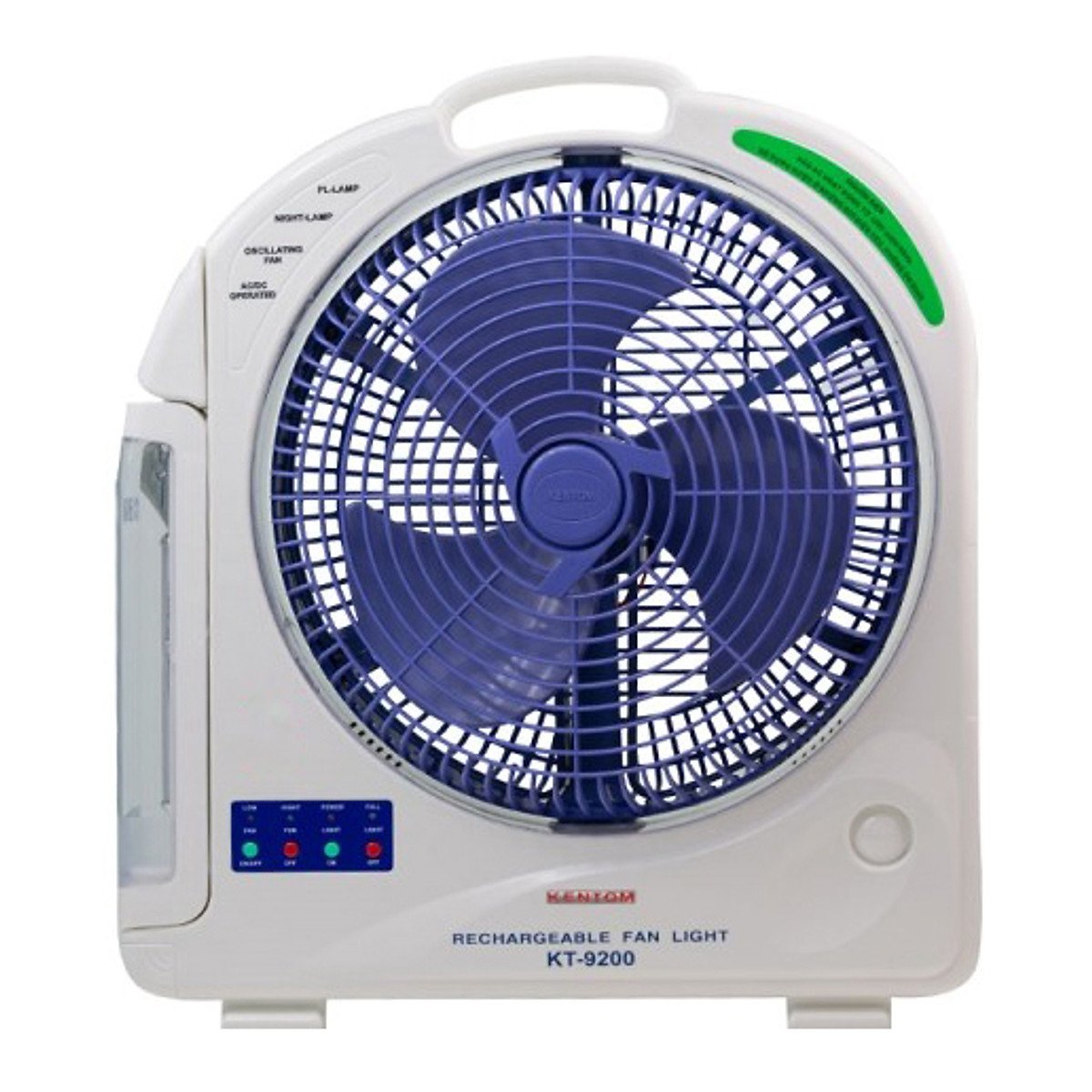 Quạt sạc kiêm đèn sạc Kentom KT9200 loại 1 bình