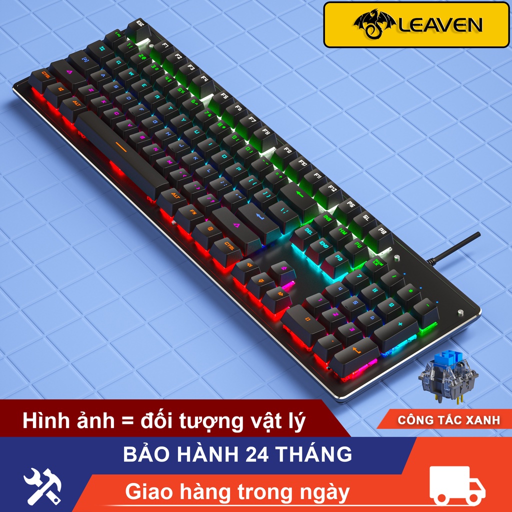 Bàn phím cơ rgb led K550 LEAVEN Giao hàng 24 giờ 87 phím Bàn phím máy tính