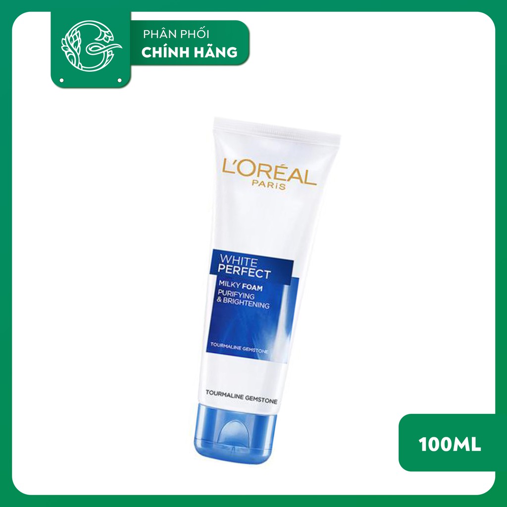 Sữa Rửa Mặt Trắng Da L'Oreal Paris White Perfect Purifying-Brightening Milky Foam 100ml