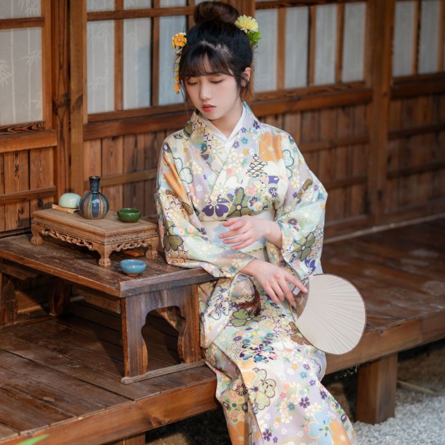 Bộ Kimono Yukata mùa hè truyền thống Nhật Bản