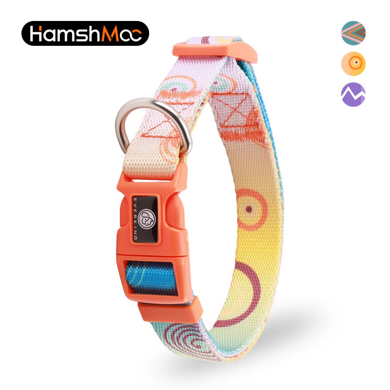 HamshMoc Vòng cổ nylon họa tiết hoa có thể điều chỉnh cho thú cưng