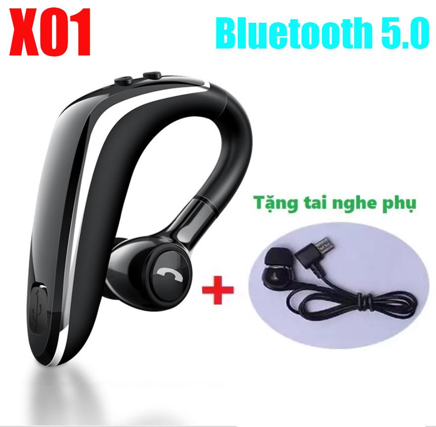 Tai nghe móc tai x01 bluetooth 5.0 tặng kèm tai nghe phụ