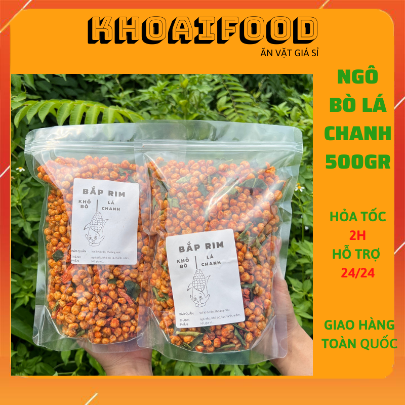 Bắp rim khô lá chanh - ngô cay giòn rum vị đặc biệt