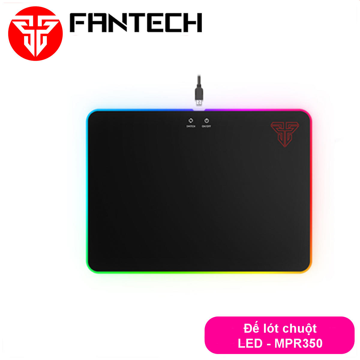 Đế lót di chuột đèn led rgb 7 chế độ khác nhau fantech mpr350